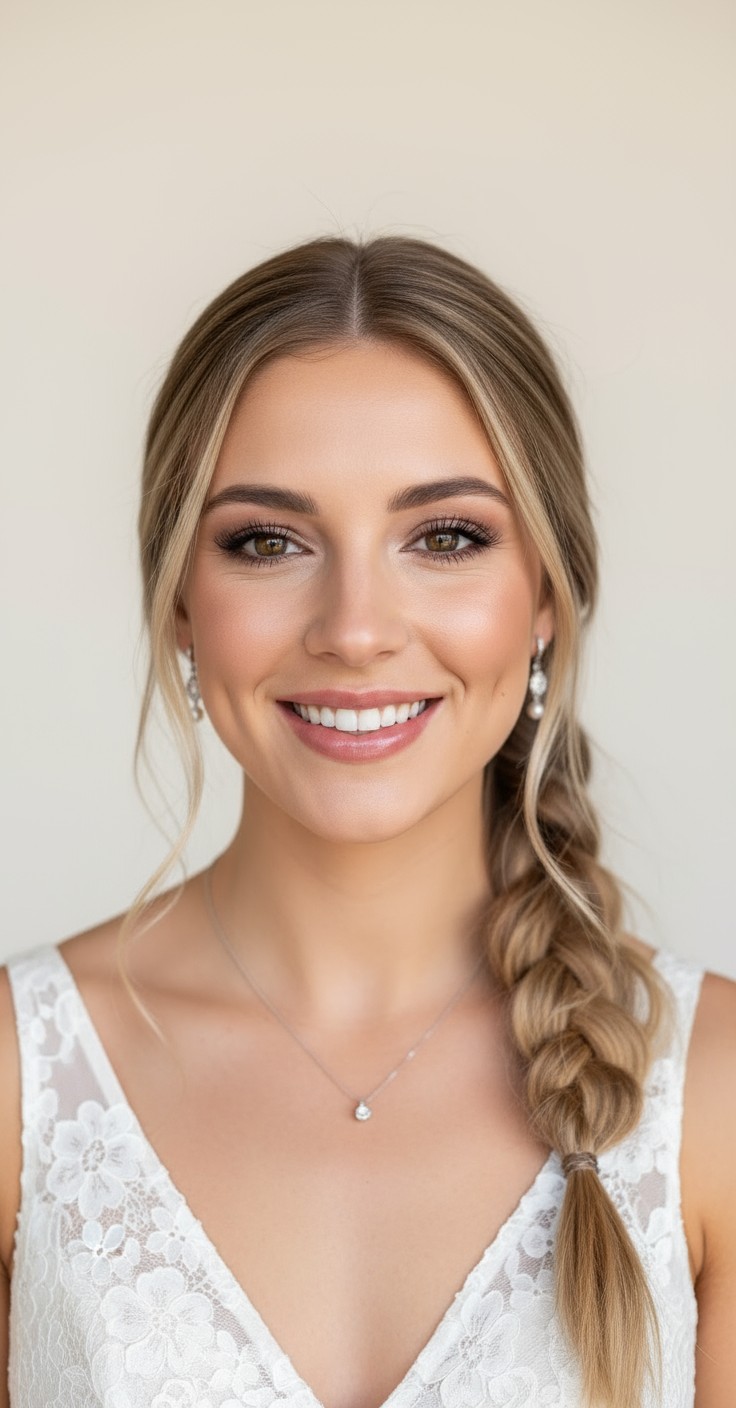 After Messy Braid Hairstyle